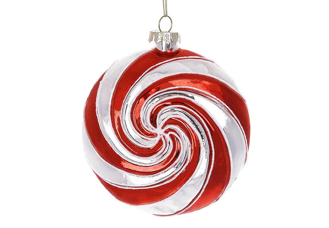 Іграшка на ялинку скляна BonaDi Льодяник 11 см (115-198)