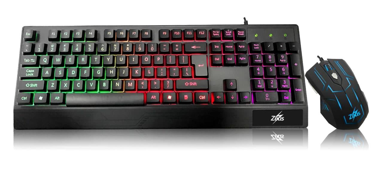 Клавиатура и мышь Zeus Gaming Keyboard 710 с LED Черный