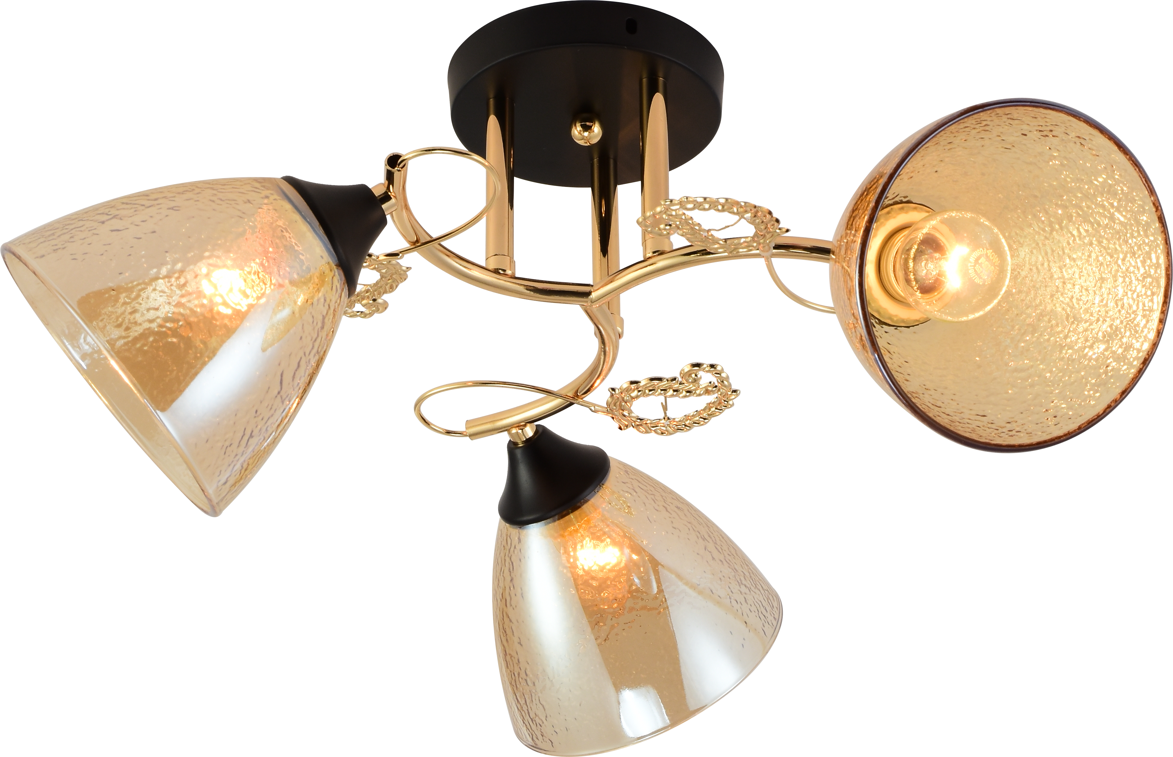 Люстра декоративная Interees IS XA1321B-3 BK+Gold/Chrome