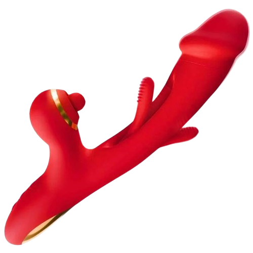 Вибратор точки G и постукиванием клитора 3в1 Pretty Love Finger Bunny 21 режим Красный (T00001181-1)