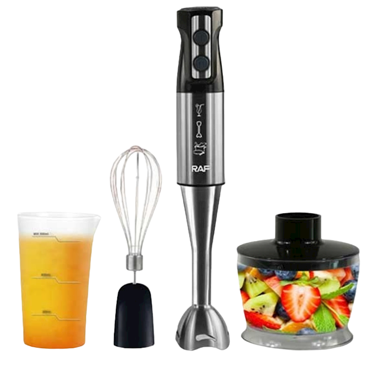 Блендер занурювальний RAF R.336 4в1 600 Вт 0,5 л Чорний (2540176163)