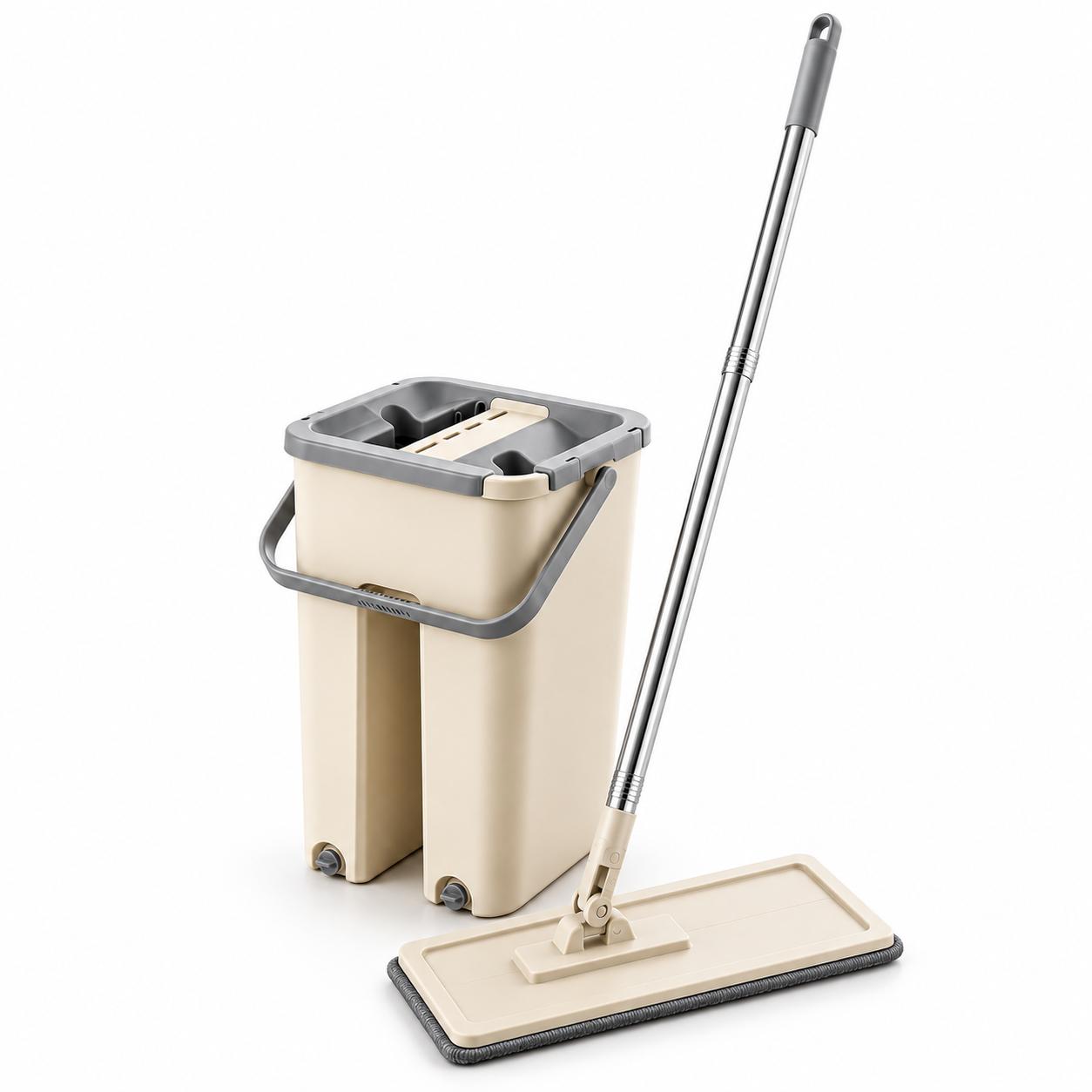 Швабра с ведром Scratch Cleaning Mop Бежевый (62948)