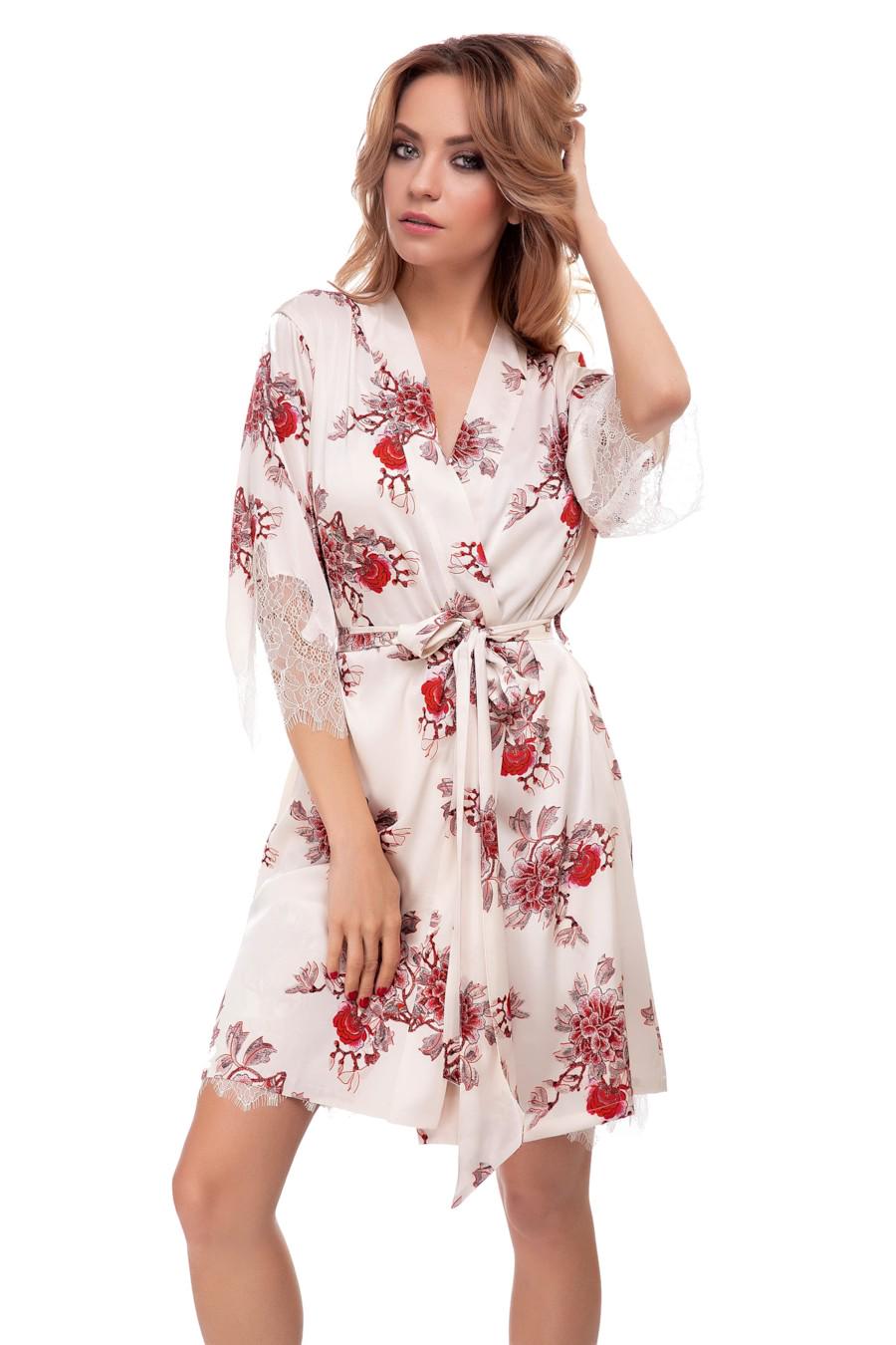 Комплект German Volf халат/сорочка р. 46/L Молочный (56327)