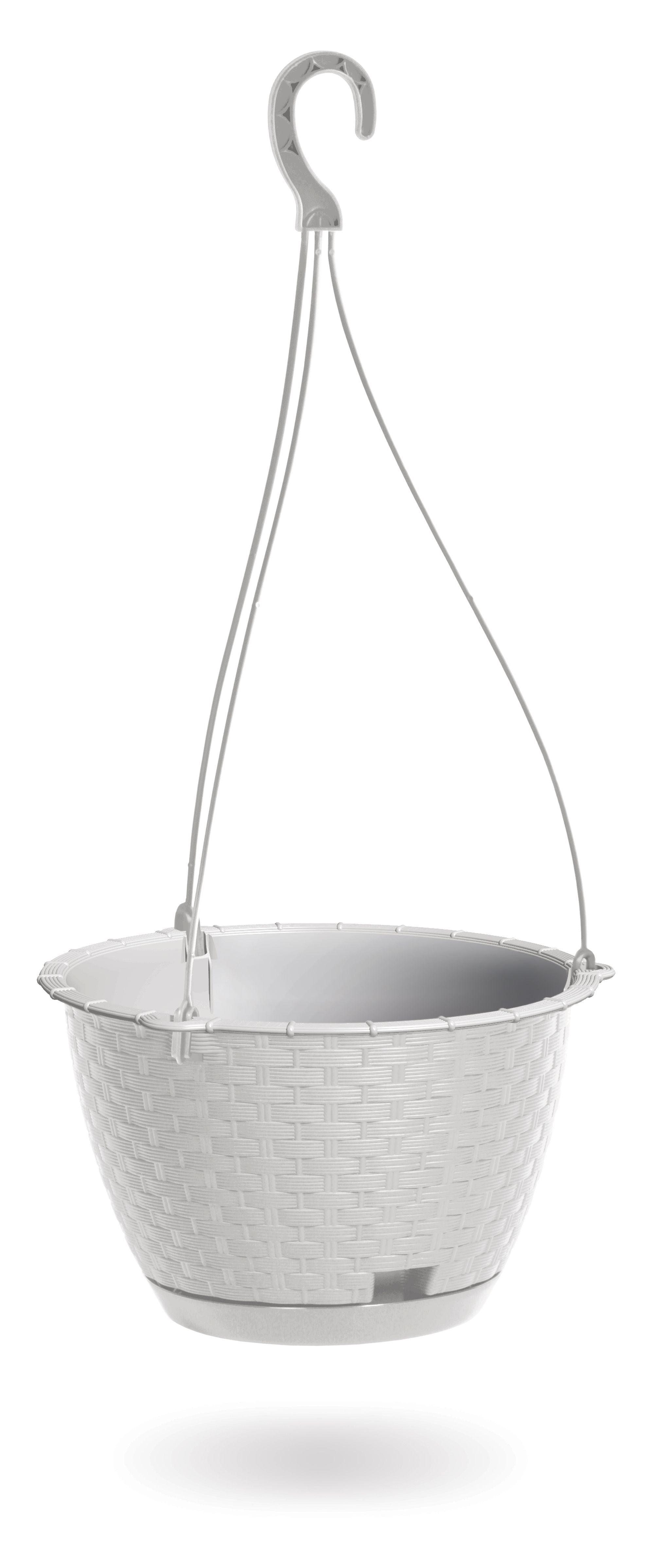 Горшок для цветов Prosperplast Ratolla круглый подвесной 24х16 см Белый (70979-449)