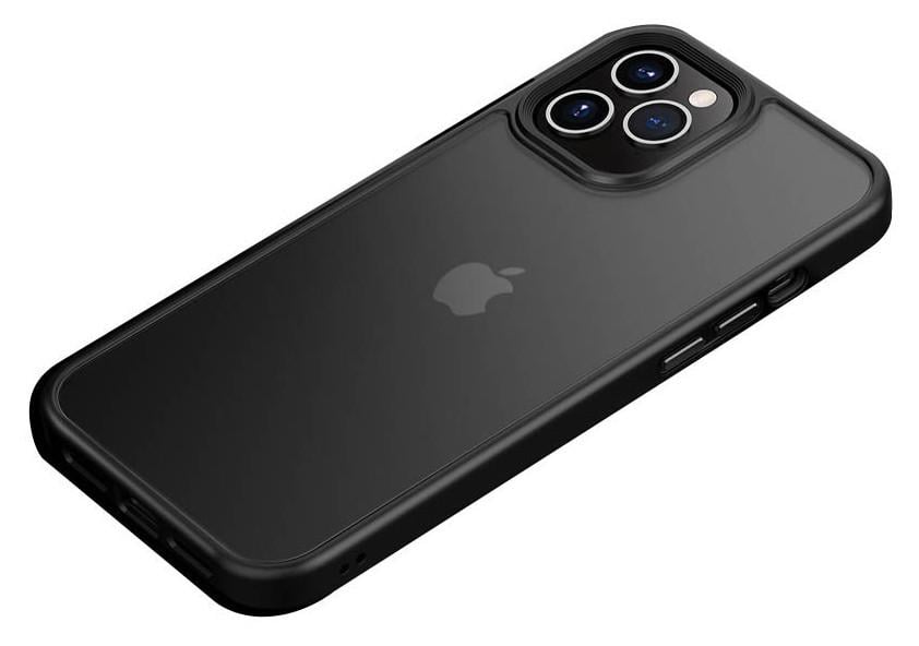 Чехол-накладка Metal Buttons для iPhone12/12 Pro 6.1" Черный (083939) - фото 1