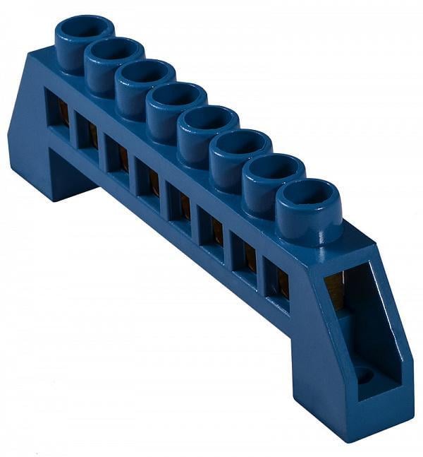 Шина нулевая АСКО-Укрем BC-6A 8 отверстий 6х9 мм медь в корпусном изоляторе универсальная (A0150120060)