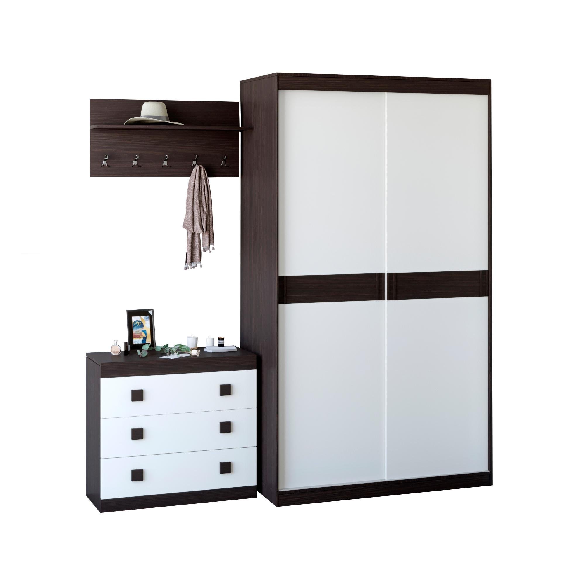 Передпокій модульний Еверест Соната 14 Венге темний/Білий (DTM-2526)