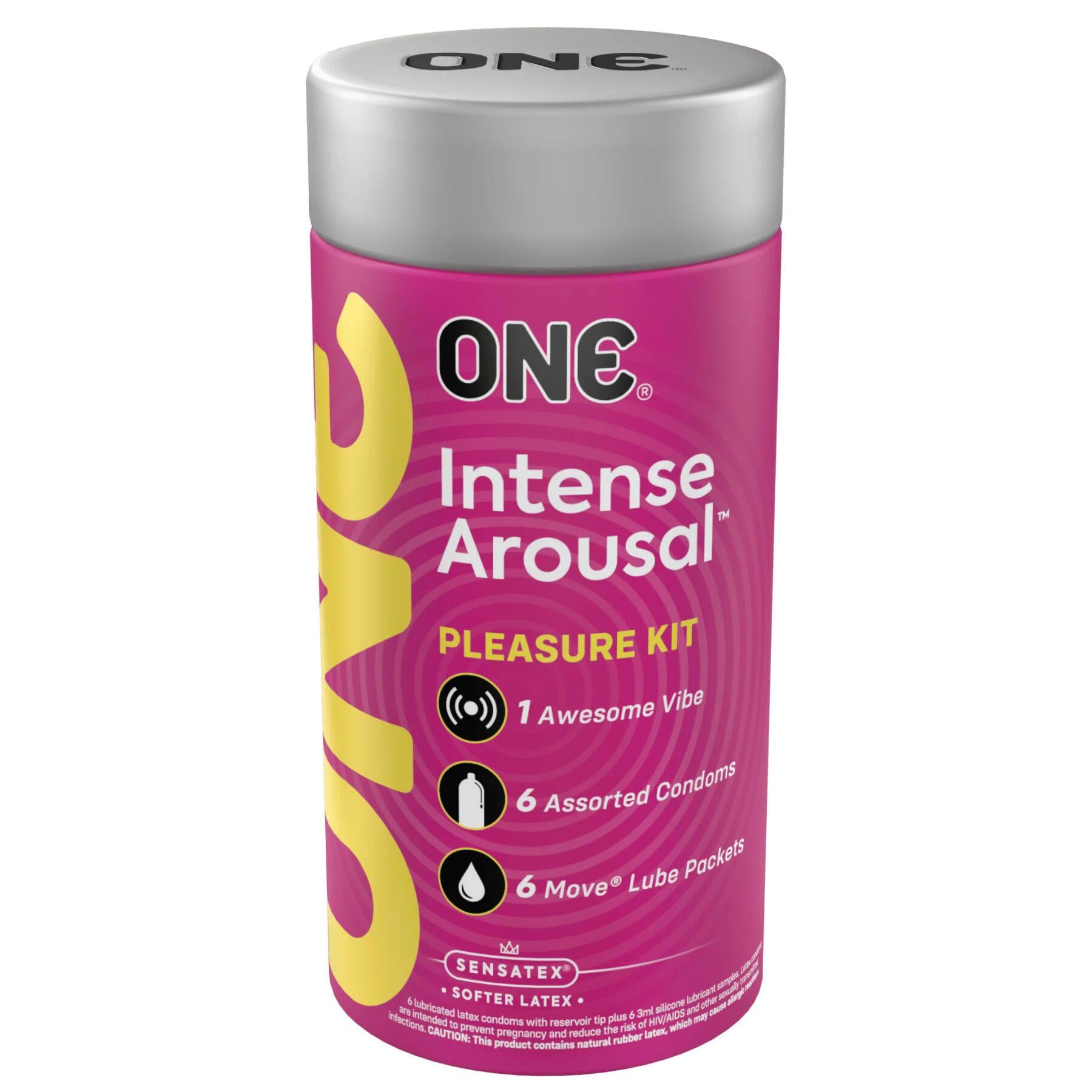 Подарунковий набір ONE Intense Arousal 6 презервативів 6 саше з лубрикантом (BLS0798)