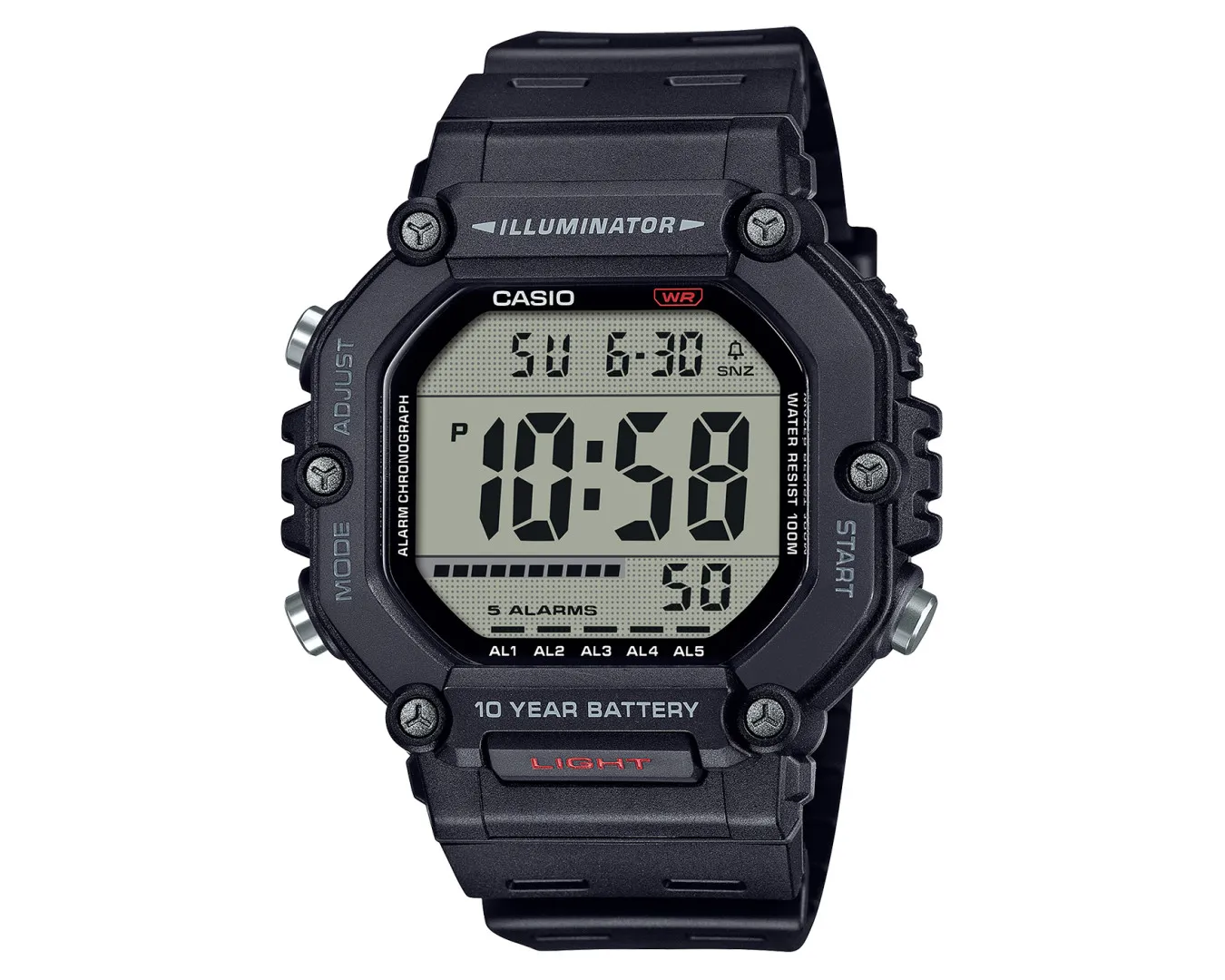 Наручний годинник чоловічий Casio AE-1600H-1AVEF можна плавати d 50 мм (2542089174)