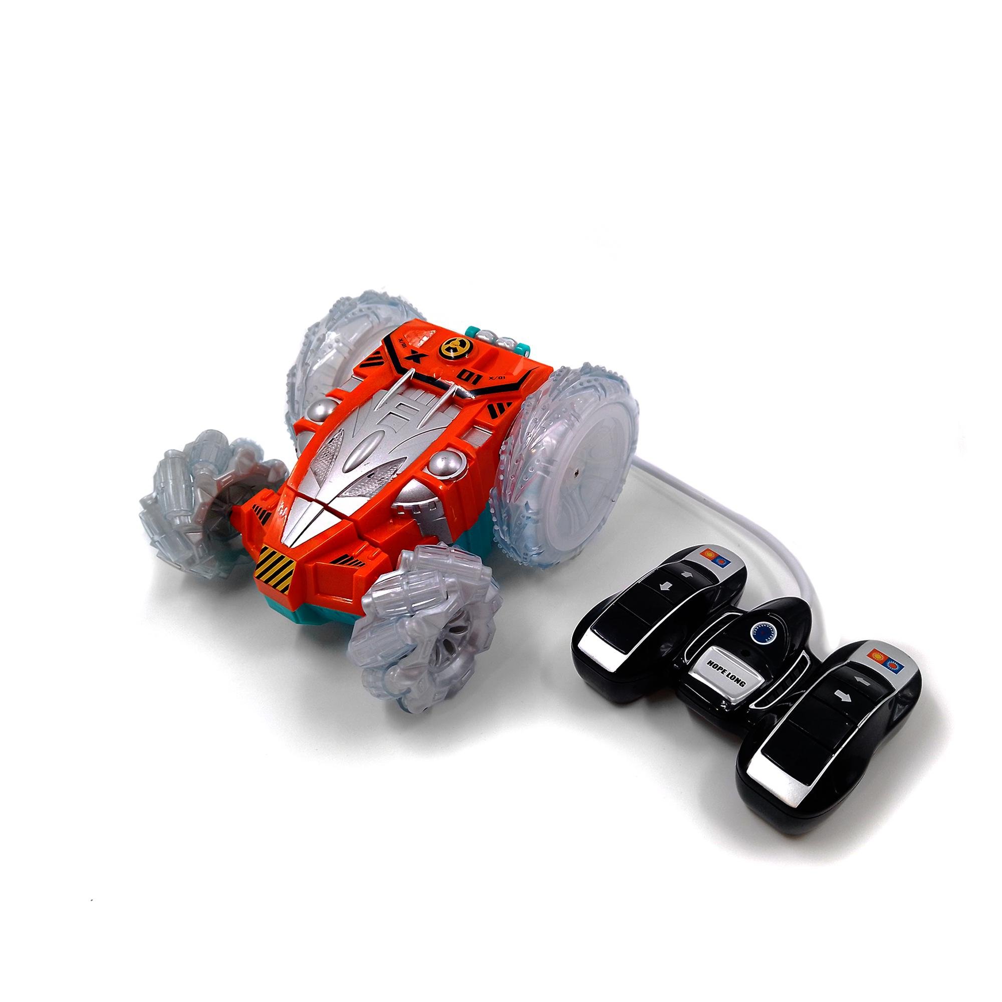 Машинка перевертыш Jia Yue Toys Багги трюковая 17 см вездеход на радиоуправлении с подсветкой Оранжевый (113242o)