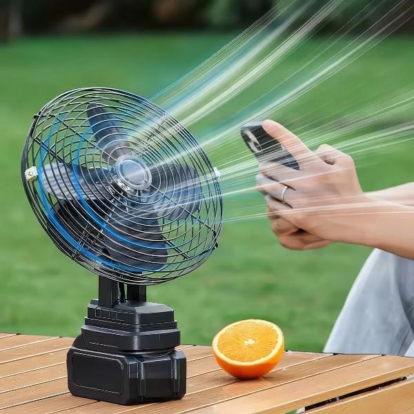 Вентилятор портативный с 2 аккумуляторами 21 V и автоповоротом Черный (VAP-8) - фото 10 Вентилятор портативный с 2 аккумуляторами 21 V и автоповоротом Черный (VAP-8) - фото 10