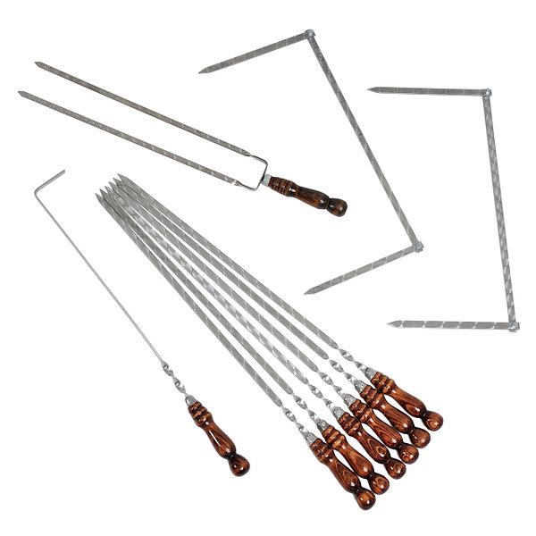 Набор шампуров Пикничок с деревянной ручкой 700х10х3 мм 6 шт