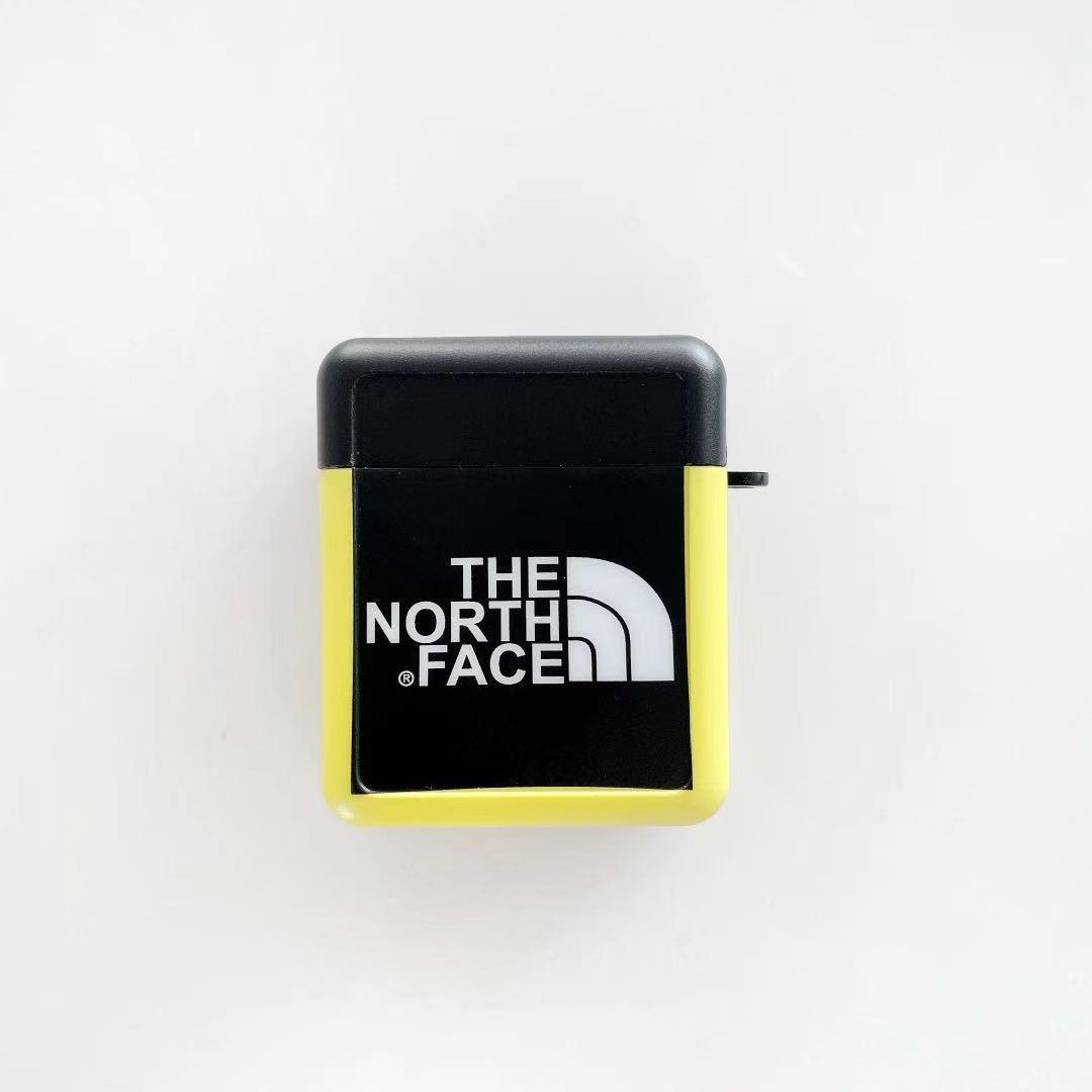 Чехол для Apple Airpods 1/2 The North Face Черно-желтый