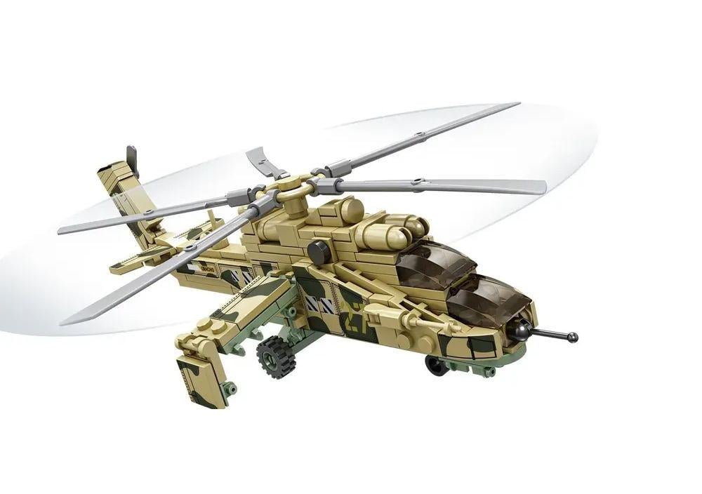 Конструктор вертоліт МІ-24 212 деталей військових (662)