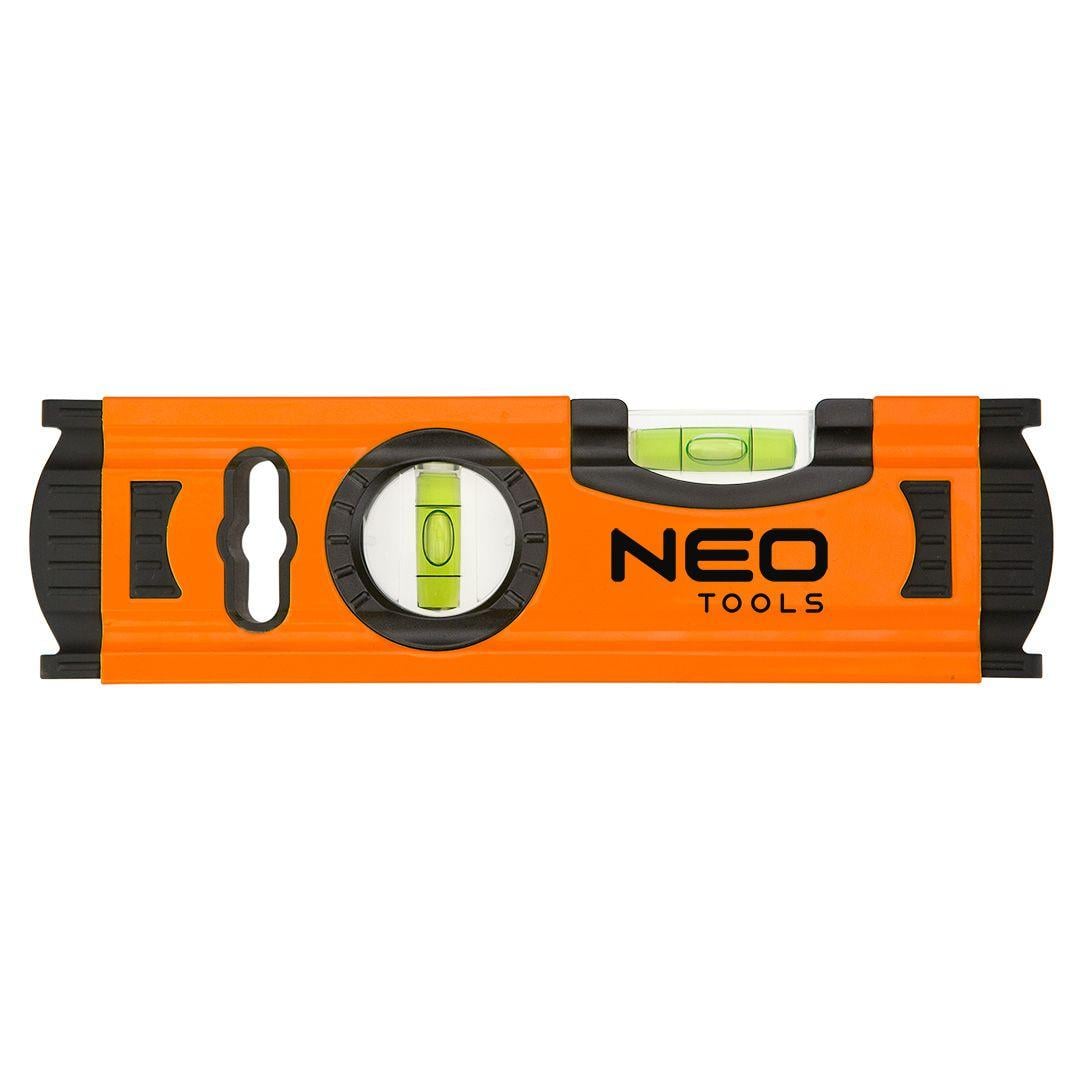 Уровень строительный Neo Tools 2 капсулы, алюминиевый 20 см Оранжевый (71-030)