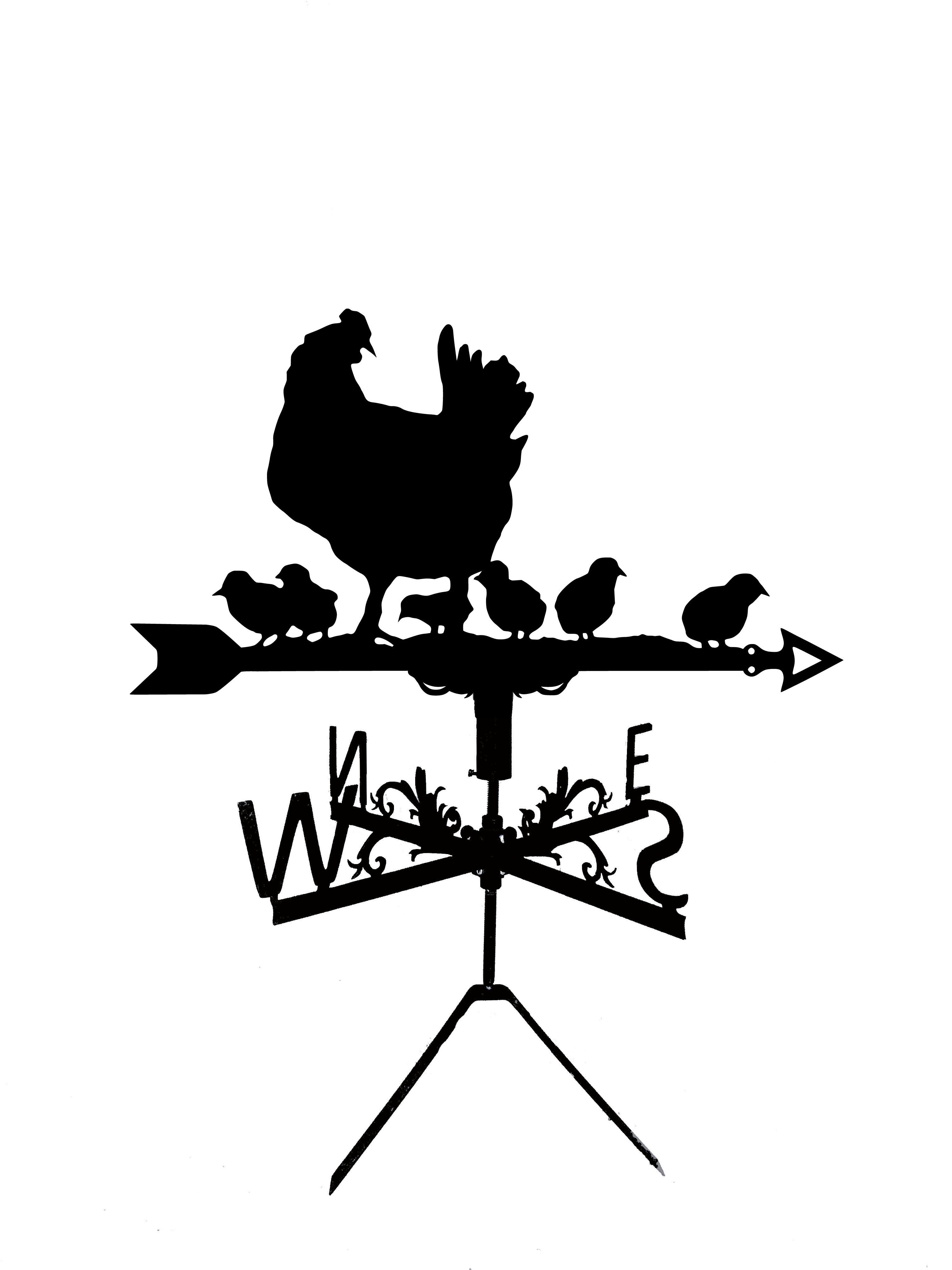 Флюгер на альтанку/колодязь Курка з курчатами (27453967)