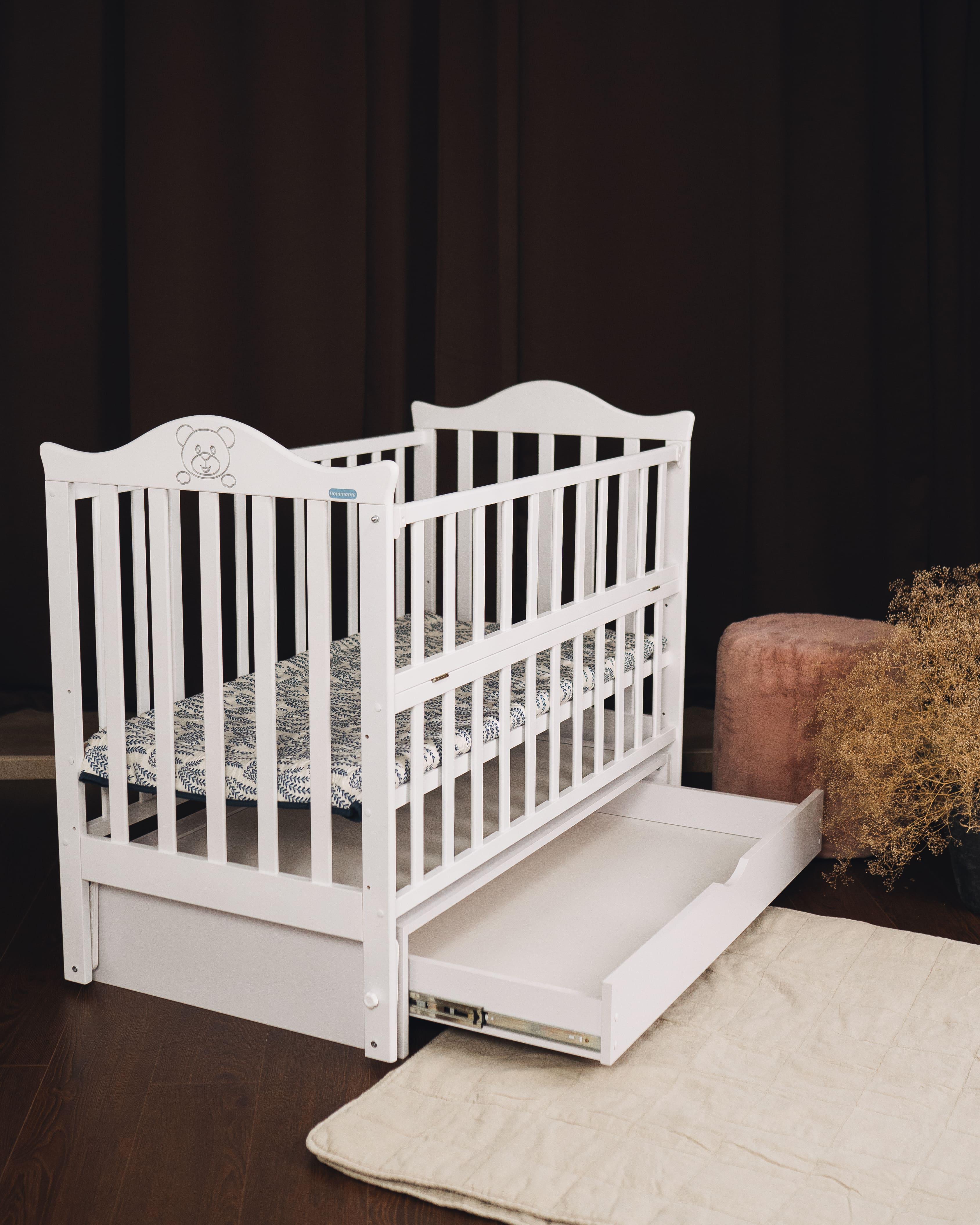 Детская кроватка Dominanta Тедди с ящиком Белый (ЛД 6 БШ) - фото 2 Детская кроватка Dominanta Тедди с ящиком Белый (ЛД 6 БШ) - фото 2