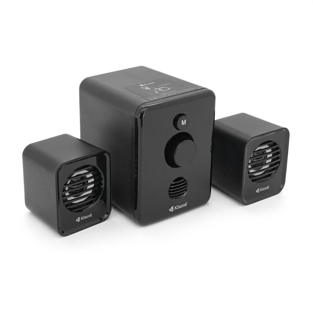 Колонки Kisonli U-3000BT 5W+2х3W USB/TF/BT/FM/AUх із сабвуфером DC 5V Black (36497)
