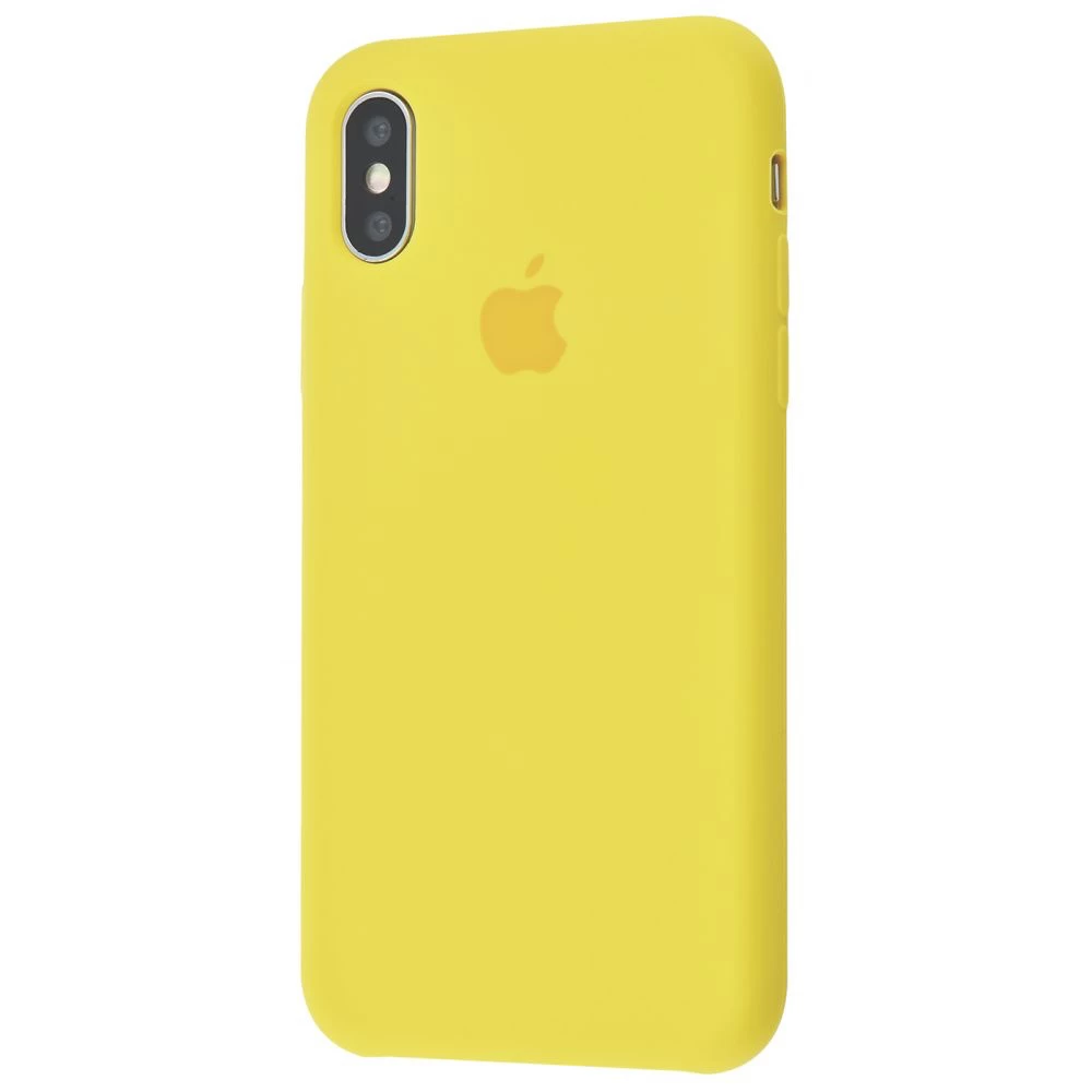 Силиконовый Чехол Накладка Silicone Case для iPhone X/XS Yellow