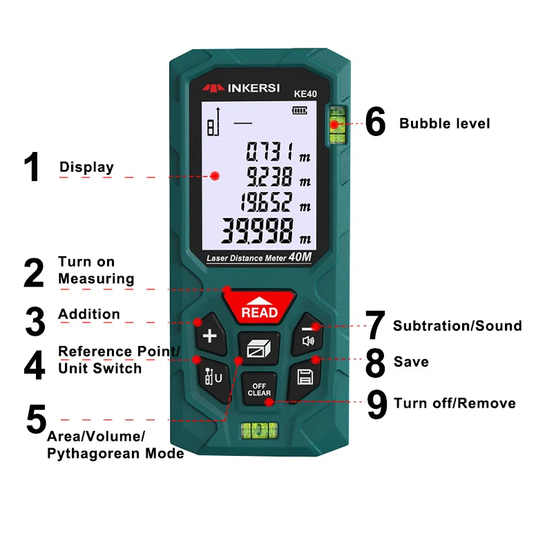 Лазерний далекомір INKERSI KE50 50 м - фото 7 Лазерний далекомір INKERSI KE50 50 м - фото 7