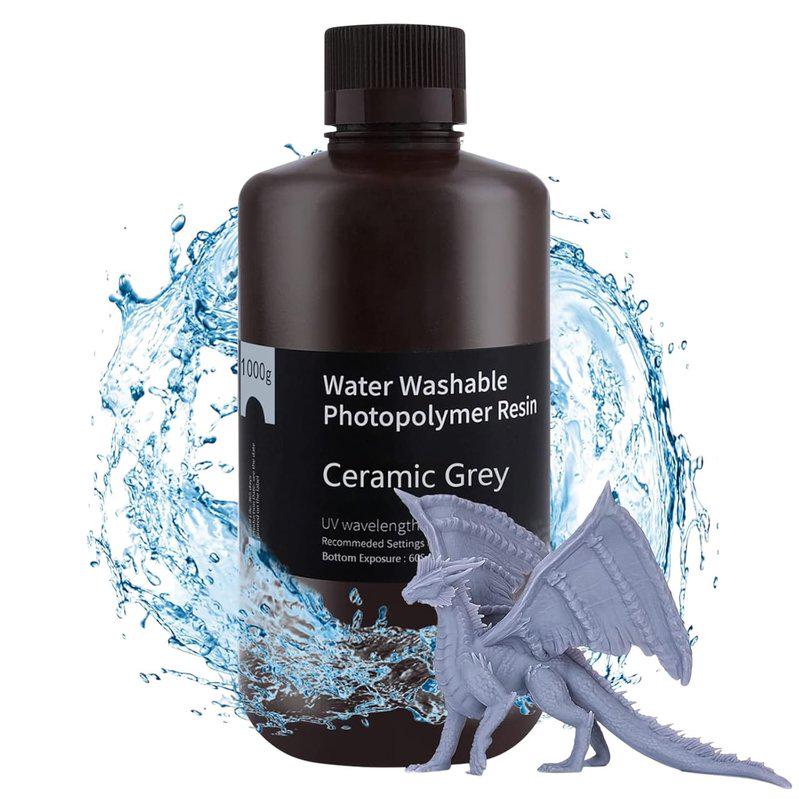 Смола фотополимерная ELEGOO для 3D-принтера водосмывающая 1 кг Ceramic Grey - фото 11