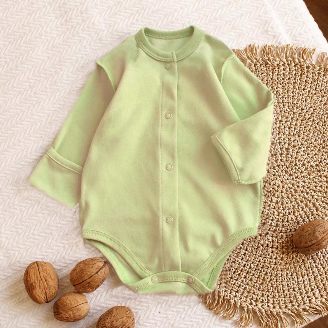 Боди с наружными швами и царапками 56 см Оливковый (2679651360)