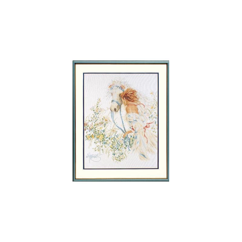 Набор для вышивания крестиком Lanarte L33829PN-0007952 Horse and flowers (4670)