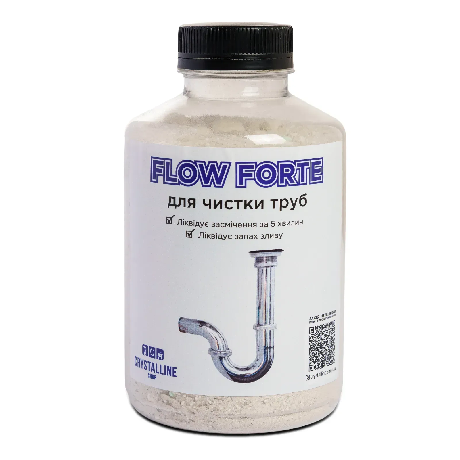 Средство для прочистки труб и устранение засоров Crystalline FLOW FORTE (SKL-7575)
