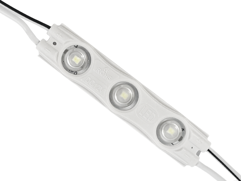 Светодиодный модуль SMD2835 3 LED 12 В 0,95 Вт IP65 холодный белый (6917) - фото 1