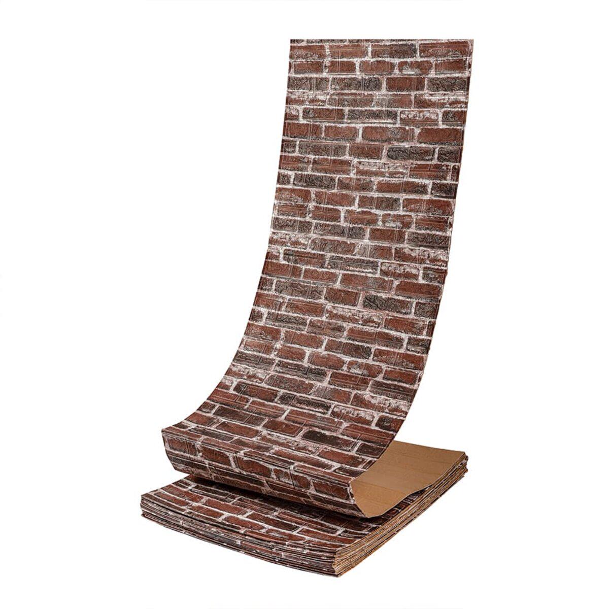 3D-панель самоклейна 19600x700x3 мм Катеринославська цегла Червоний (SW-00001333)