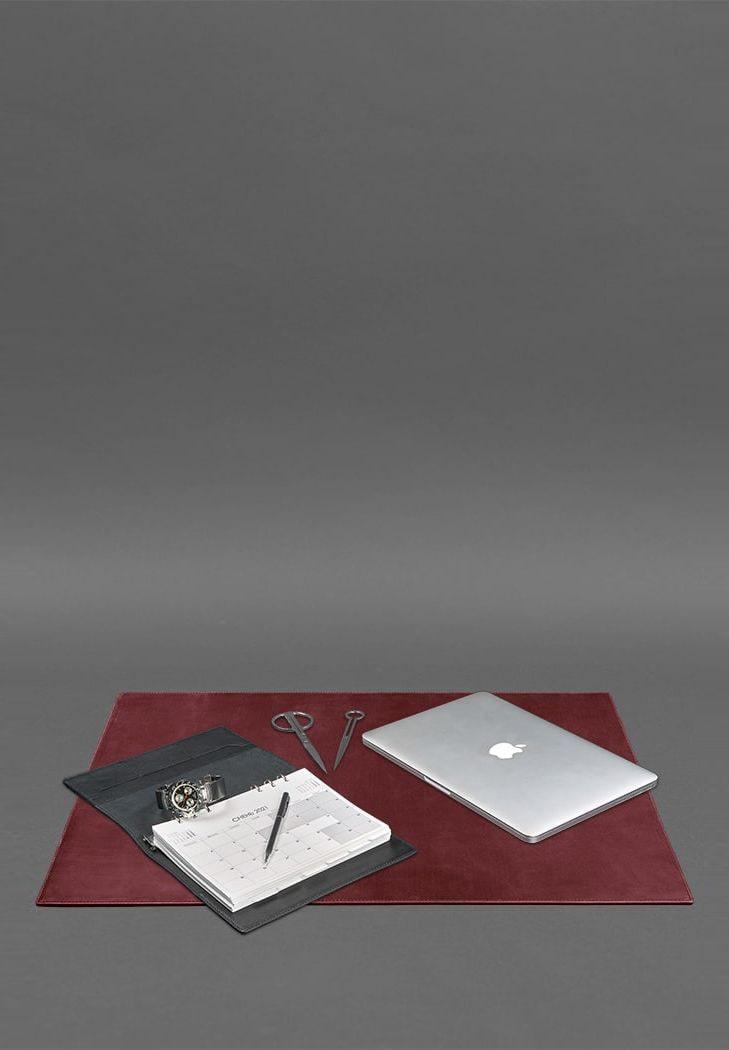 Накладка на стол руководителя кожаная 1.0 Crazy Horse Бордовый (A-027164) - фото 2 Накладка на стол руководителя кожаная 1.0 Crazy Horse Бордовый (A-027164) - фото 2