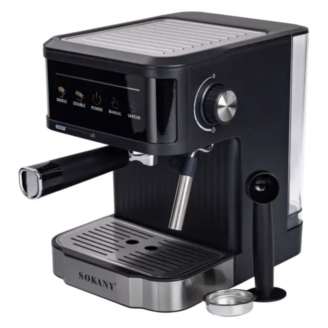 Кофемашина рожковая Sokany SK-04025 со вспенивателем молока 1,8 л