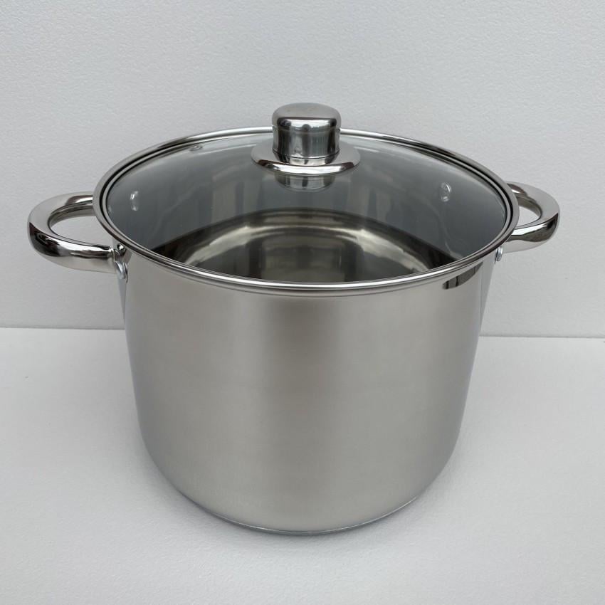 Кастрюля со стеклянной крышкой A-Plus 1391 из нержавеющей стали 8,5 л (2255610733) - фото 2