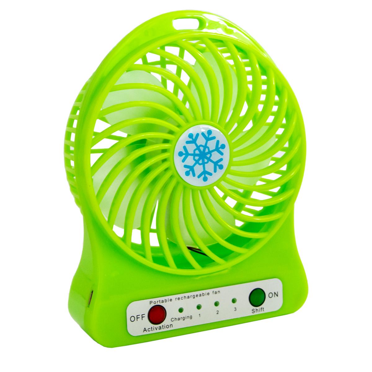 Вентилятор мини на батарейках Portable Fan XSFS-01 USB Салатовый (1002445-LightGreen)