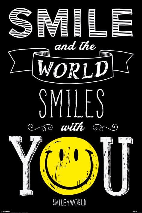Постер плакат Smiley World Smiles WIth You 61x91,5 см Постер плакат Smiley World Smiles WIth You 61x91,5 см