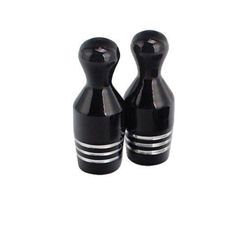 Набір ковпачків на ніпель для автомобіля SUNROZ Caps Боулінг Кеглі 2 шт. Black Набір ковпачків на ніпель для автомобіля SUNROZ Caps Боулінг Кеглі 2 шт. Black