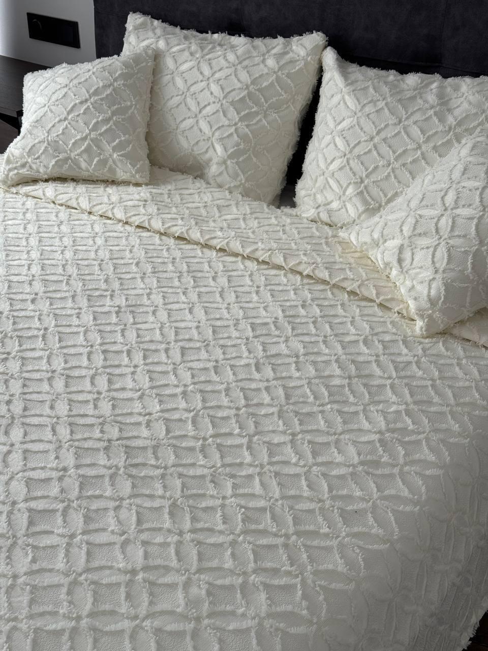 Покрывало Фрея 140x250 см Молочный (21621-2-140x250cm) - фото 2 Покрывало Фрея 140x250 см Молочный (21621-2-140x250cm) - фото 2