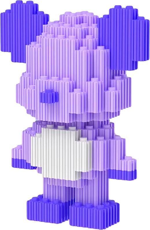 Конструктор 3D Magic Blocks SHLab BB-12 Bear 450 деталей 12 см Lavender (37451)