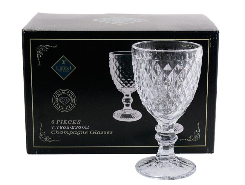 Набор бокалов Ristal Laurel стеклянных 230 мл 6 шт. Набор бокалов Ristal Laurel стеклянных 230 мл 6 шт.
