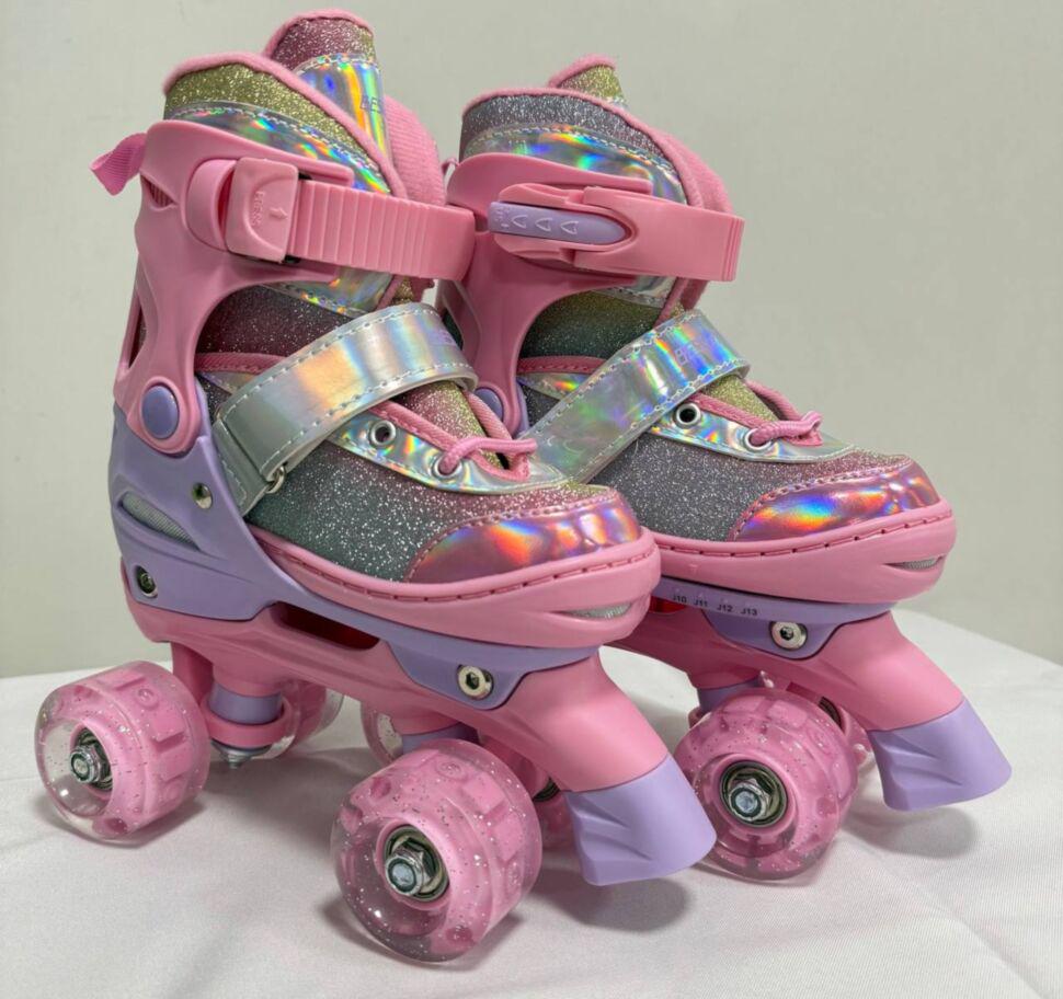 Ролики квады Lucky S р. 30-34 Розовый - фото 2