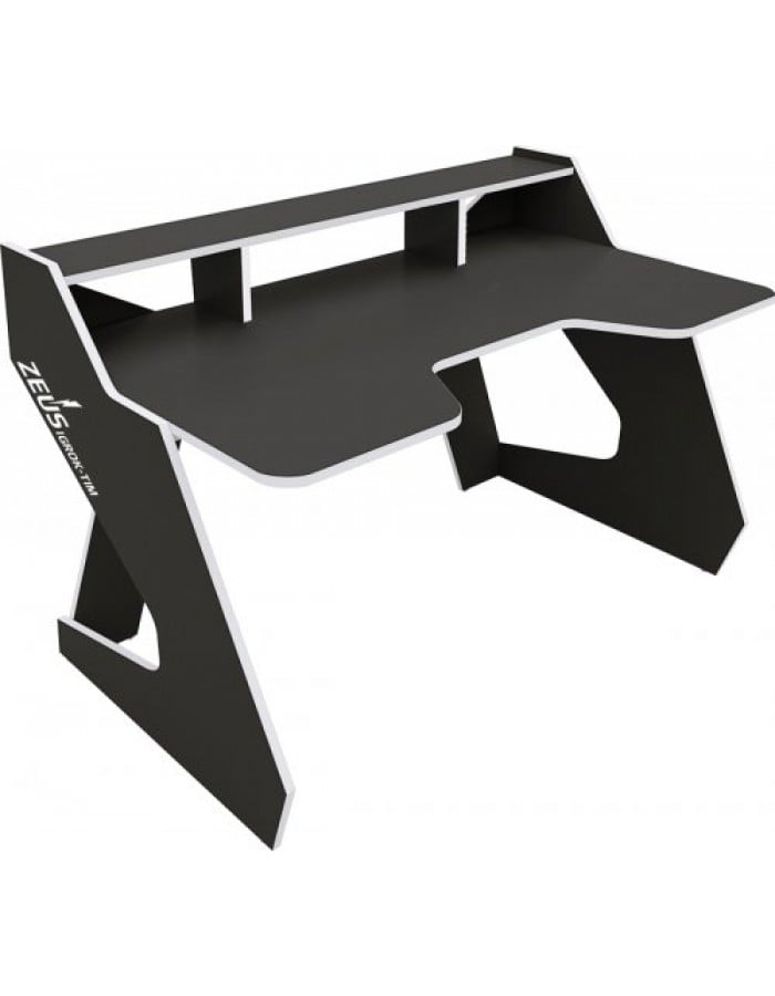 Геймерский игровой стол ZEUS IGROK-TIM Черный (кромка белая)