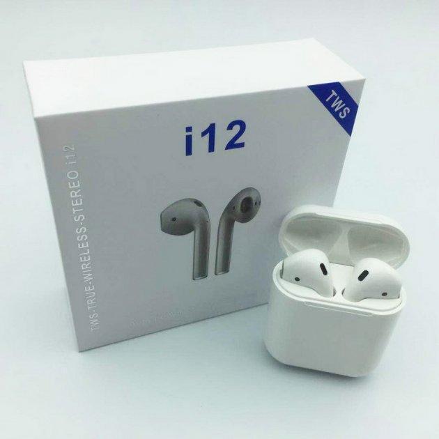 Навушники бездротові TWS Stereo Bluetooth 5.0 HBQ I12 White - фото 2