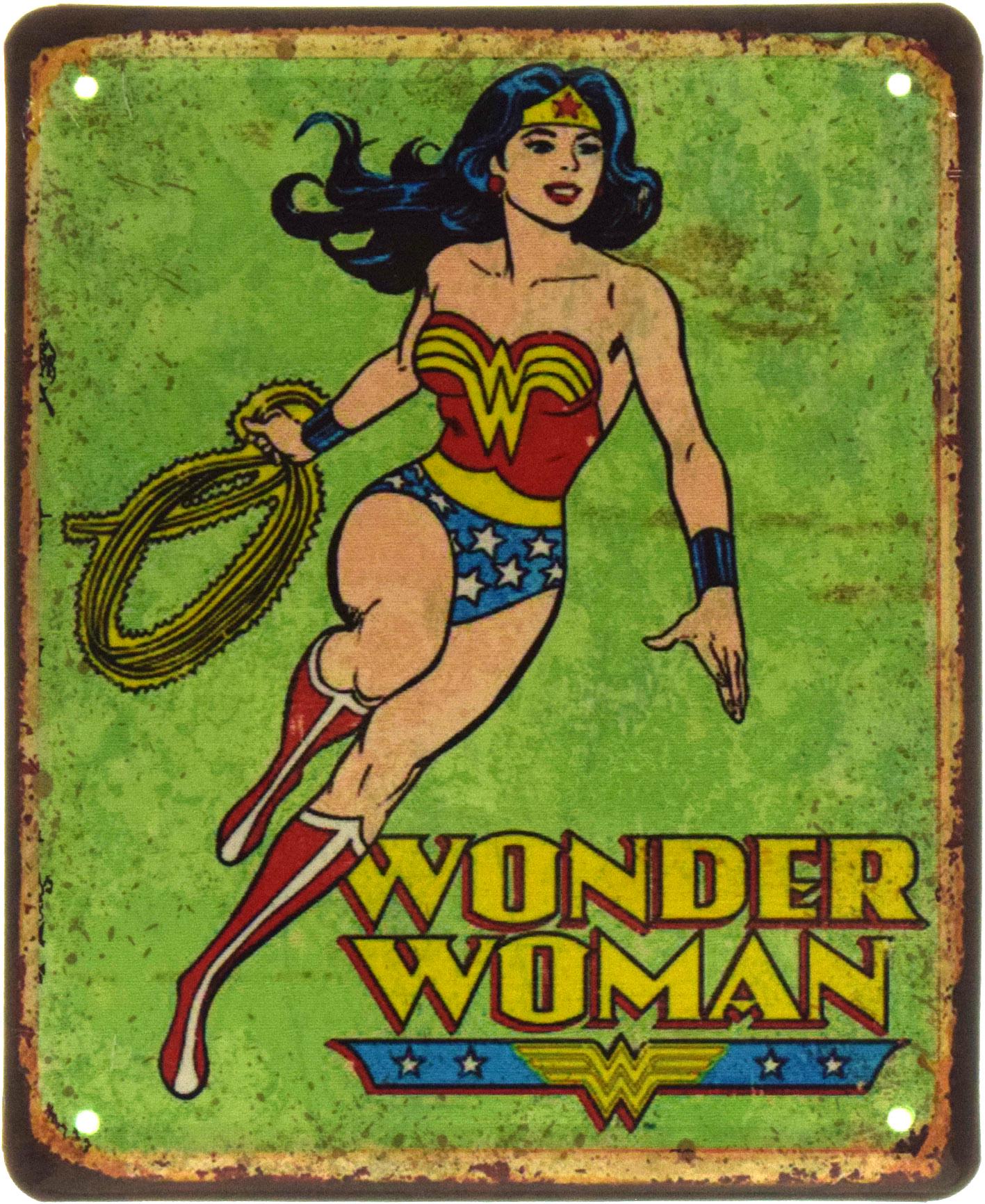 Табличка металлическая "Wonder Woman" 18x22 см (ms-103578)