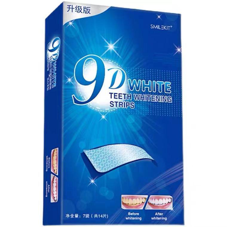 Отбеливающие полоски для зубов 9D WHITE Teeth Whitening Strips от зубного налета 1 пара (0150200) - фото 5