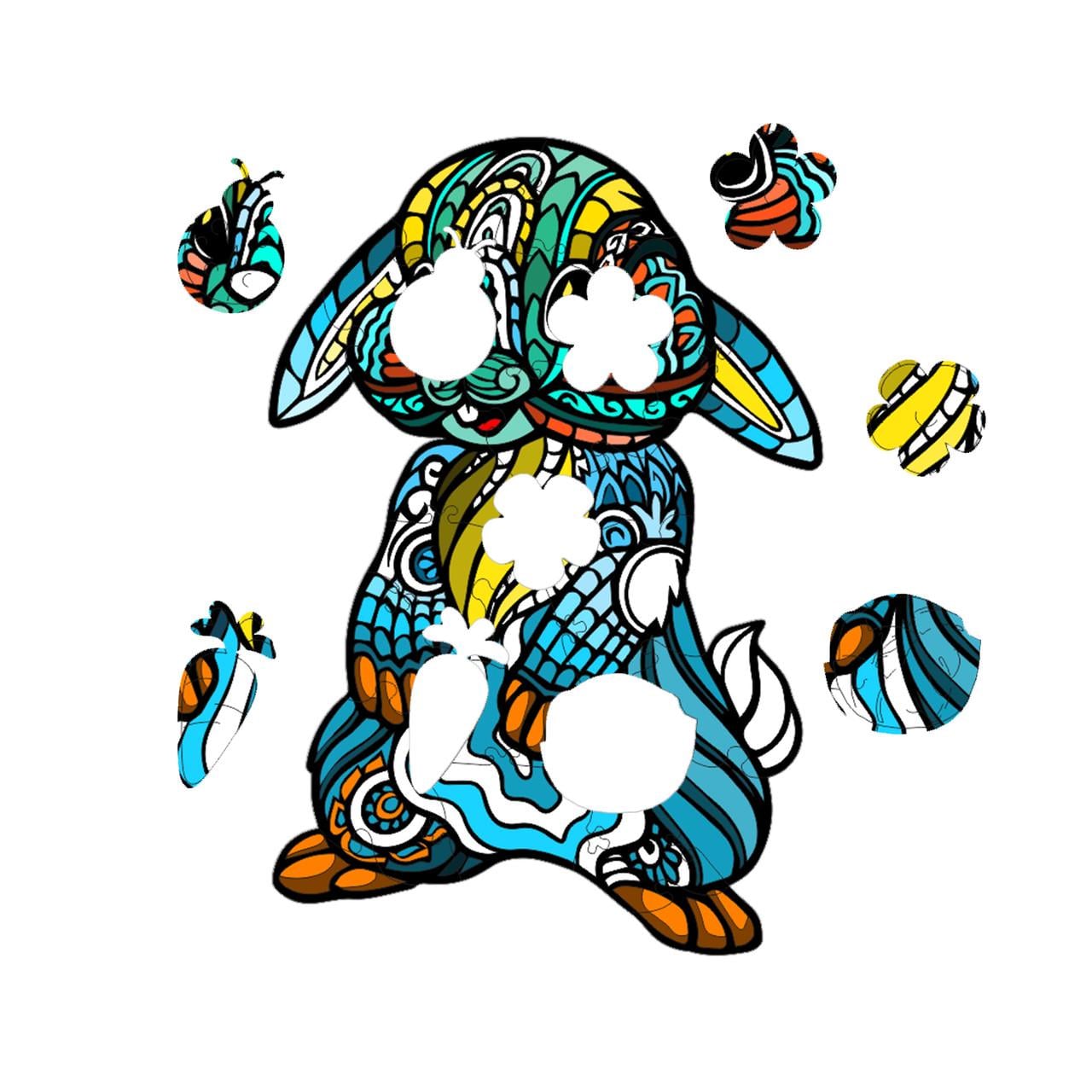 Пазл деревянный Сказочный зайчонок А2 (703-3)