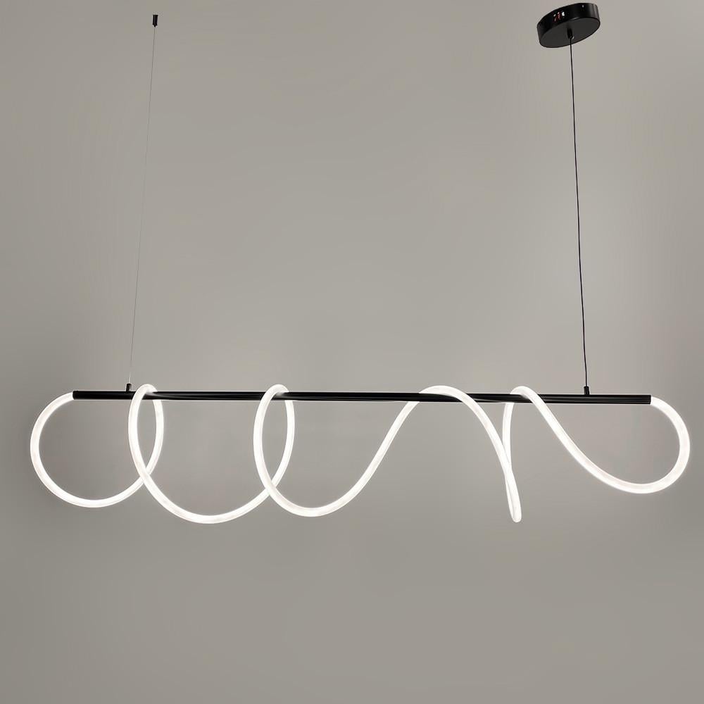 Люстра удлиненная с гибкой Led лентой 170 см Черный (y 410-1500 bk) - фото 1 Люстра удлиненная с гибкой Led лентой 170 см Черный (y 410-1500 bk) - фото 1