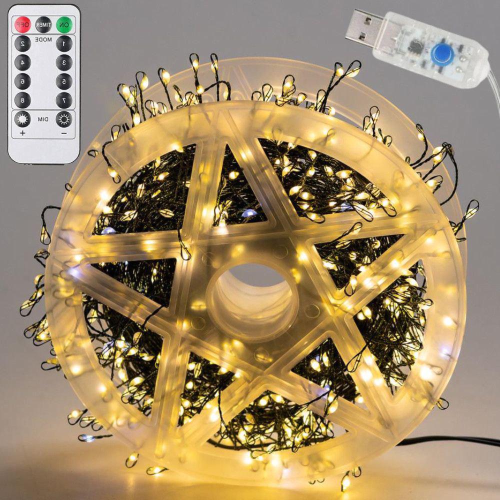 Гирлянда Фейерверк 0211/МК 30 м 900 LED USB Теплый белый (31116928)