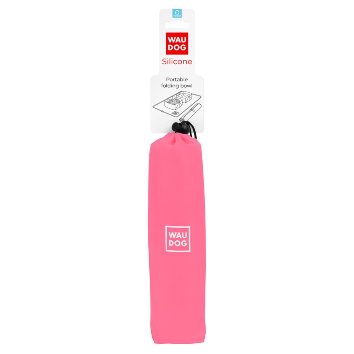 Миска складная WAUDOG Silicone 385х230х50 мм Розовый