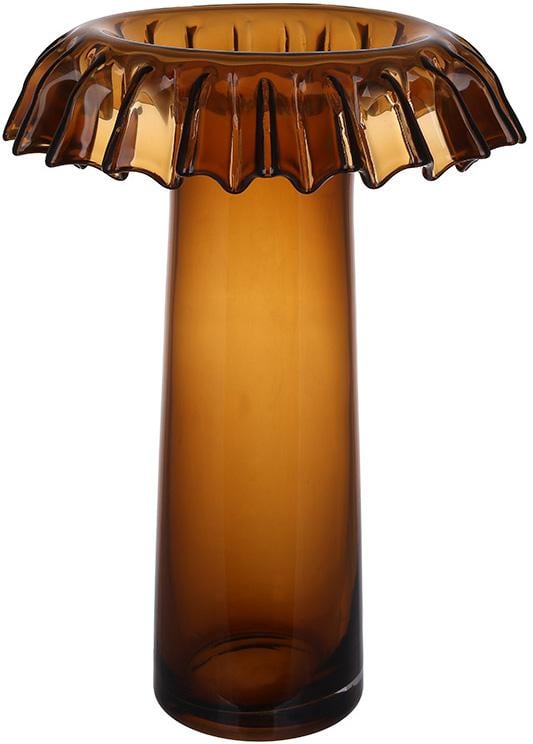 Ваза стеклянная Toulouse 25х36 см Коричневый