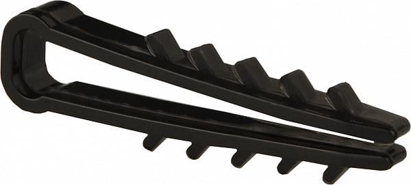 Дюбель-хомут АСКО-УКРЕМ 6x4 мм для плоского провода полиэтилен 100 шт. Черный (6940)